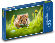 Myš - hlodavec, zviera Puzzle 130 dielikov - 28,7 x 20 cm