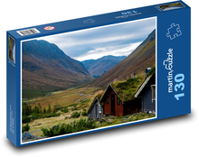 Norway - countryside, valley Puzzle 130 pieces - 28.7 x 20 cm 
