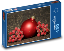 Weihnachten - Weihnachtsdekoration, Preiselbeeren Puzzle 130 Teile - 28,7x20 cm