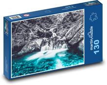 Vodopád - řeka, krajina Puzzle 130 dílků - 28,7 x 20 cm