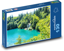 Jazero - Plitvice, Chorvátsko Puzzle 130 dielikov - 28,7 x 20 cm 