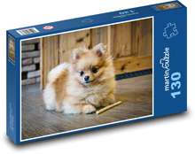 Pies - Karzeł Szpic, Zwierzę Puzzle 130 elementów - 28,7x20 cm