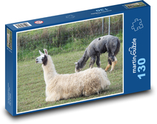 Lama - animal, pasture Puzzle 130 pieces - 28.7 x 20 cm 