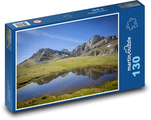 Hory - jazero, príroda Puzzle 130 dielikov - 28,7 x 20 cm 