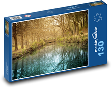 Rzeka - park, las Puzzle 130 elementów - 28,7x20 cm