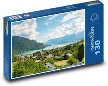 Jazero Wolfgang - Rakúsko, mesto Puzzle 130 dielikov - 28,7 x 20 cm