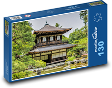 Japonia - świątynia, Ginkaku-Ji Puzzle 130 elementów - 28,7x20 cm