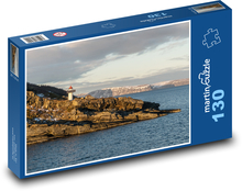 Norsko - maják, moře Puzzle 130 dílků - 28,7 x 20 cm