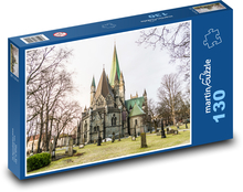 Trondheim - Norsko, katedrála Puzzle 130 - 28,7x20 cm