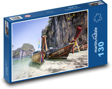 Thailand - Boote, Strand Puzzle 130 Teile - 28,7x20 cm