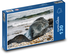 Pláž - vlny, kamene Puzzle 130 dielikov - 28,7 x 20 cm 