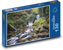 Vodopád - řeka, les Puzzle 130 dílků - 28,7 x 20 cm