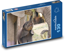 Slon - mládě, slůně  Puzzle 130 dílků - 28,7 x 20 cm