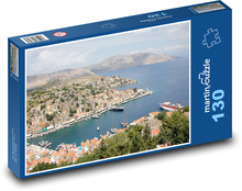 Greece - island, port Puzzle 130 pieces - 28.7 x 20 cm 