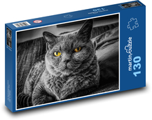British Shorthair Cat Puzzle 130 pieces - 28.7 x 20 cm 