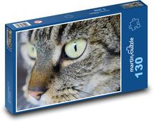 Brytyjski krótkowłosy kot - zwierzę domowe, żmija Puzzle 130 elementów - 28,7x20 cm