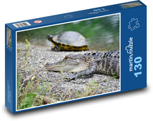 Aligátor - želva, plaz Puzzle 130 dílků - 28,7 x 20 cm