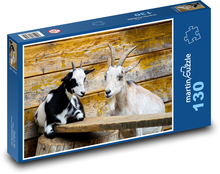 Ziegen - Ziegen, Hörner Puzzle 130 Teile - 28,7x20 cm