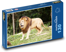 Lev - zvíře, král džungle Puzzle 130 dílků - 28,7 x 20 cm