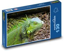 Grüner Leguan - Reptil, Tier Puzzle 130 Teile - 28,7x20 cm