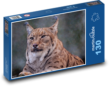 Ryś - zwierzę, drapieżnik Puzzle 130 elementów - 28,7x20 cm