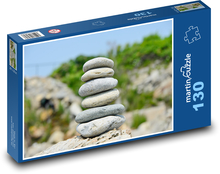 Kopiec kamieni - przyroda, skała Puzzle 130 elementów - 28,7x20 cm