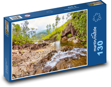 Príroda - les, rieka Puzzle 130 dielikov - 28,7 x 20 cm 