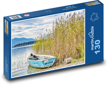 Jazero - loď, trstina Puzzle 130 dielikov - 28,7 x 20 cm 