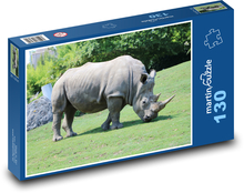 Nosorožec - zvíře, Afrika  Puzzle 130 dílků - 28,7 x 20 cm