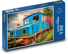 Železnice - lokomotiva, vlak Puzzle 130 dílků - 28,7 x 20 cm