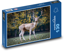 Jeleň srnčí - jeleň, parohy Puzzle 130 dielikov - 28,7 x 20 cm 