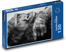 Gorilla - primate, monkey Puzzle 130 pieces - 28.7 x 20 cm 