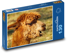 Alpaka - hlava, zvíře Puzzle 130 dílků - 28,7 x 20 cm