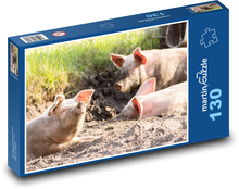 Świnie - zwierzęta, gospodarstwo Puzzle 130 elementów - 28,7x20 cm
