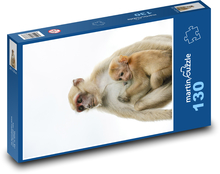 Opica - kuriatko, zviera Puzzle 130 dielikov - 28,7 x 20 cm 