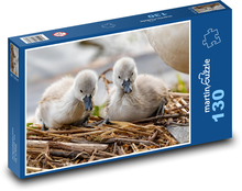 Schwäne - Küken, Vögel Puzzle 130 Teile - 28,7x20 cm