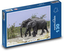 Sloni - zvířata, safari Puzzle 130 dílků - 28,7 x 20 cm