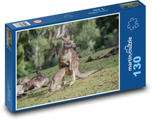 Kangur - torbacz, zwierzę Puzzle 130 elementów - 28,7x20 cm