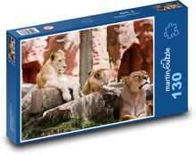 Löwinnen - Säugetiere, Tiere Puzzle 130 Teile - 28,7x20 cm