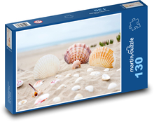 Pláž - písek, mušle Puzzle 130 dílků - 28,7 x 20 cm
