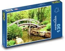 Most - japonská zahrada, potok Puzzle 130 dílků - 28,7 x 20 cm