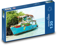 Belize - Loď, Caye Caulker Puzzle 130 dielikov - 28,7 x 20 cm 