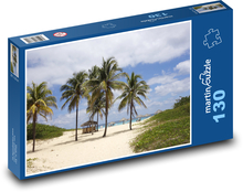 Beach - palm trees, Caribbean Puzzle 130 pieces - 28.7 x 20 cm 