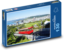 Wellington - Nový Zéland - lanovka Puzzle 130 dielikov - 28,7 x 20 cm 