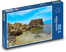 Skalnaté pobrežie - more, útes Puzzle 130 dielikov - 28,7 x 20 cm 