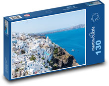 Santorini - Grécko, hory Puzzle 130 dielikov - 28,7 x 20 cm 