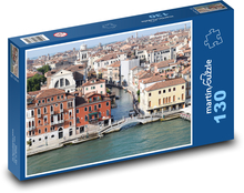 Benátky - Itálie, domy Puzzle 130 dílků - 28,7 x 20 cm