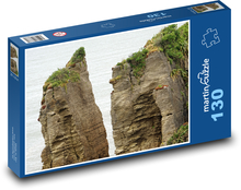 Skały do naleśników - Nowa Zelandia, Morze Puzzle 130 elementów - 28,7x20 cm