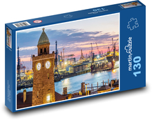 Přístav - cestovat, Hamburg Puzzle 130 - 28,7x20 cm