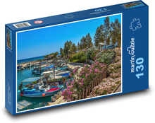 Rybársky prístav - loď, more Puzzle 130 dielikov - 28,7 x 20 cm 
